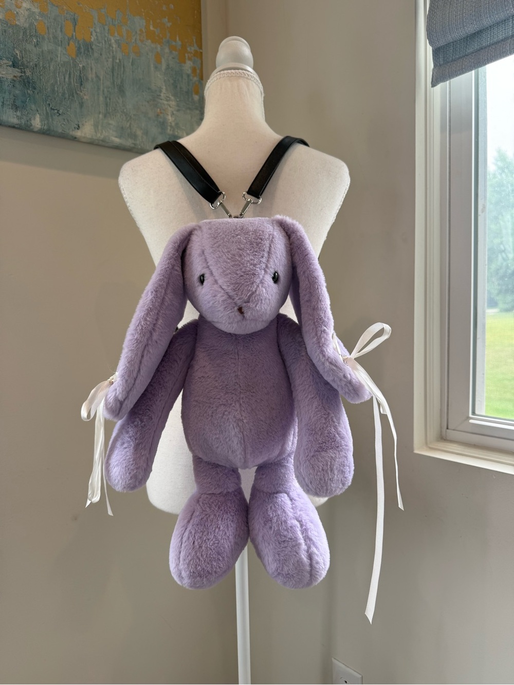 Dolls Kill Lavender Plush Bunny Backpack